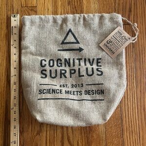 Cognitive Surplus Burlap Shoe/Purse Storage Bag or Gift Bag